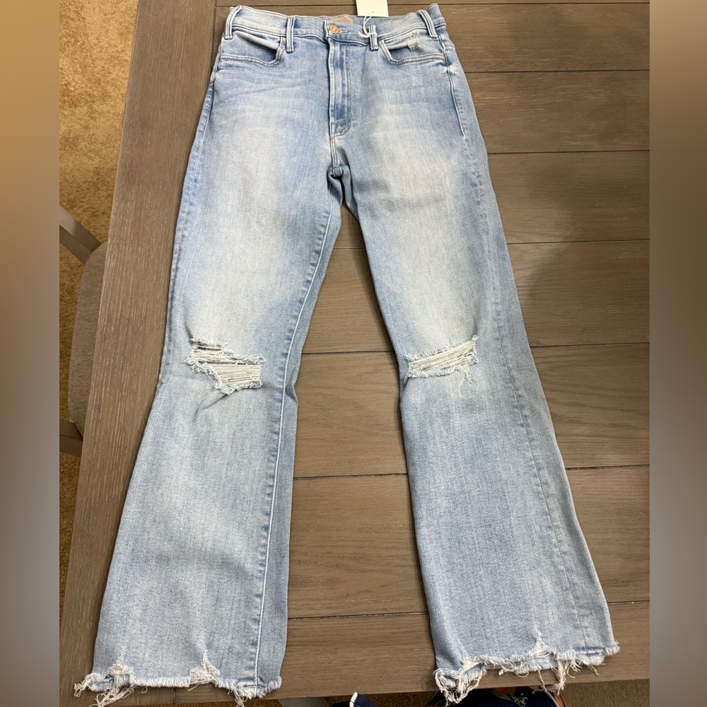 NWT Mother The Hustler Ankle Chew Light Wash